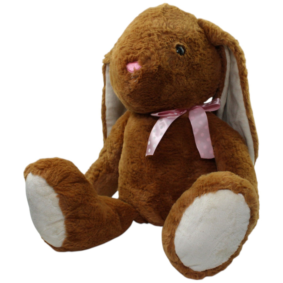 XL Brauner Hase mit rosa Schleife