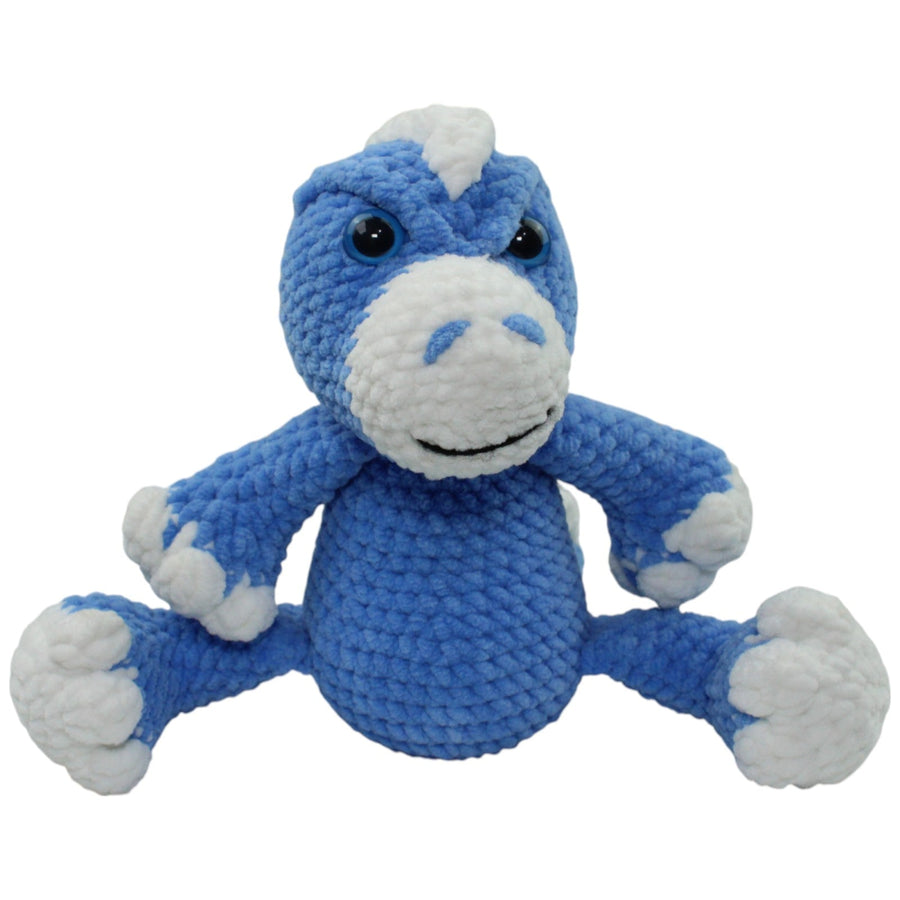 Süßer blauer Dinosaurier, sitzend