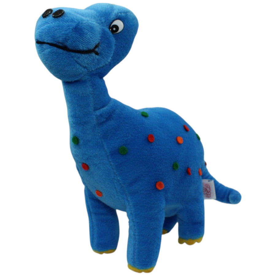 Blauer Dinosaurier mit bunten Punkten