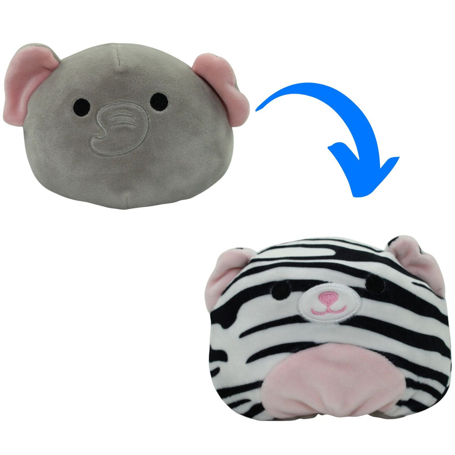 Squishmallows, Flip a Mallows - Elefant & Zebra