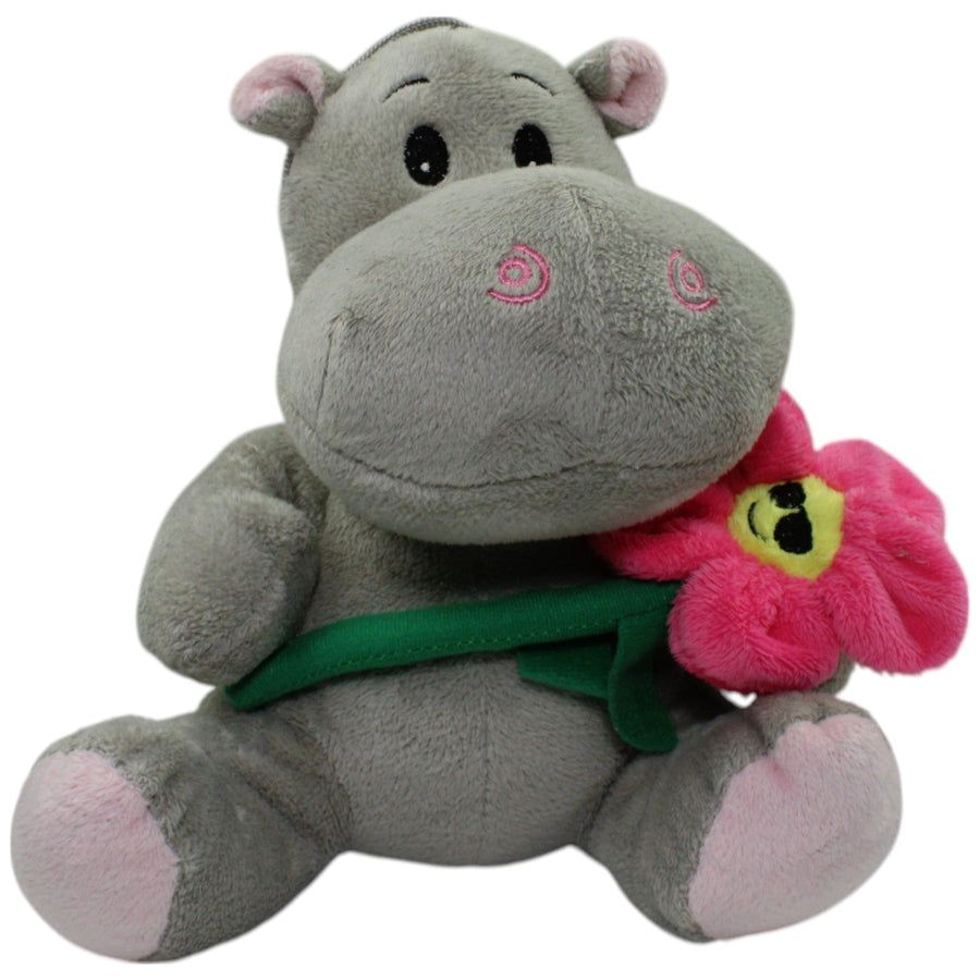 Nilpferd mit Blume, sitzend