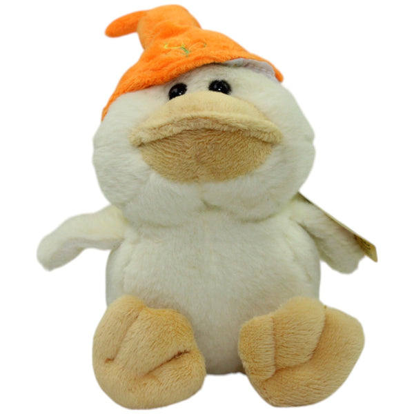 Süße Ente mit oranger Zipfelmütze