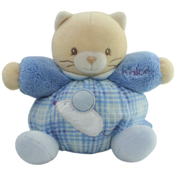 Süße dicke Katze, blau