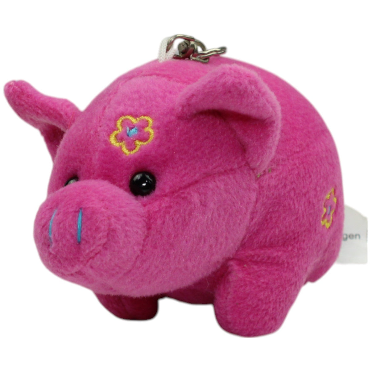 123000016278 Kaufmann Stelly, pinkes Schwein mit Blumen Schlüsselanhänger Kumpel Leo Gebraucht