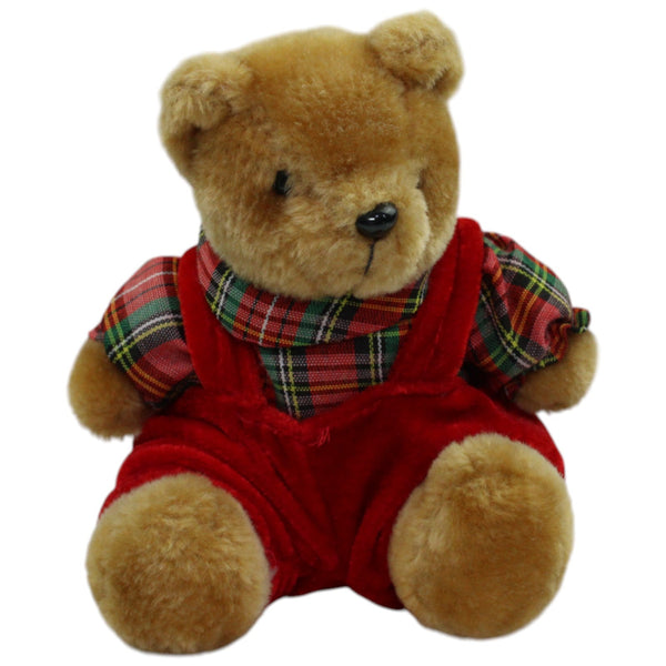 Teddybär mit roter Latzhose