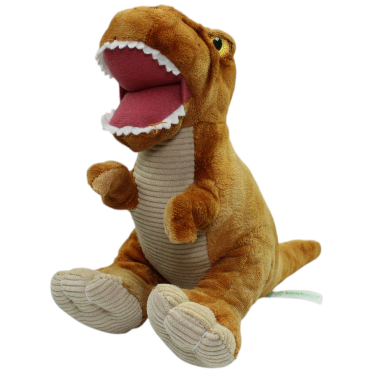 123000016482 Keel Toys Keeleco, brauner Cord - Tyrannosaurus rex Kuscheltier Kumpel Leo Dino Dinosaurier Gebraucht