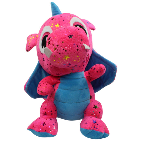 Flos Toys, großer pinker Drache mit Glitzersternen