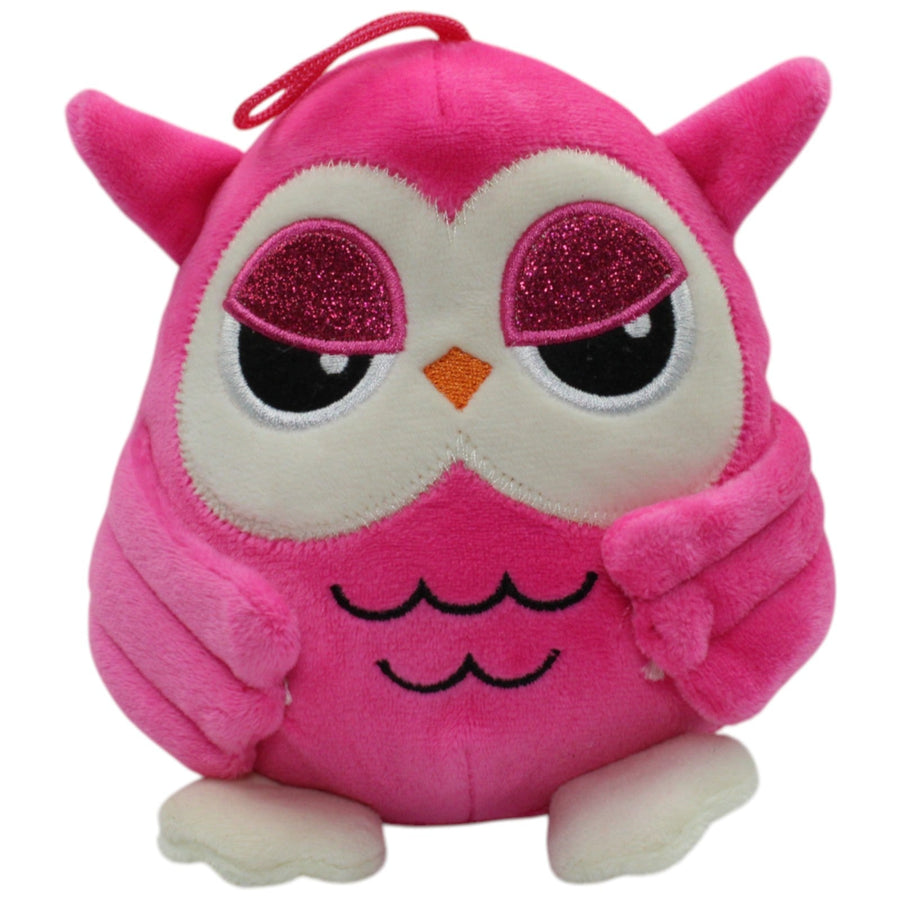 Flos Toys, pinke Eule mit Glitzer
