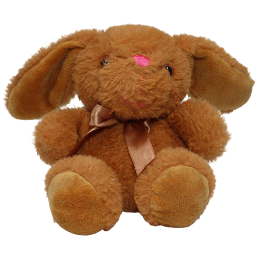 Brauner Hase langen Schlappohren und Schleife