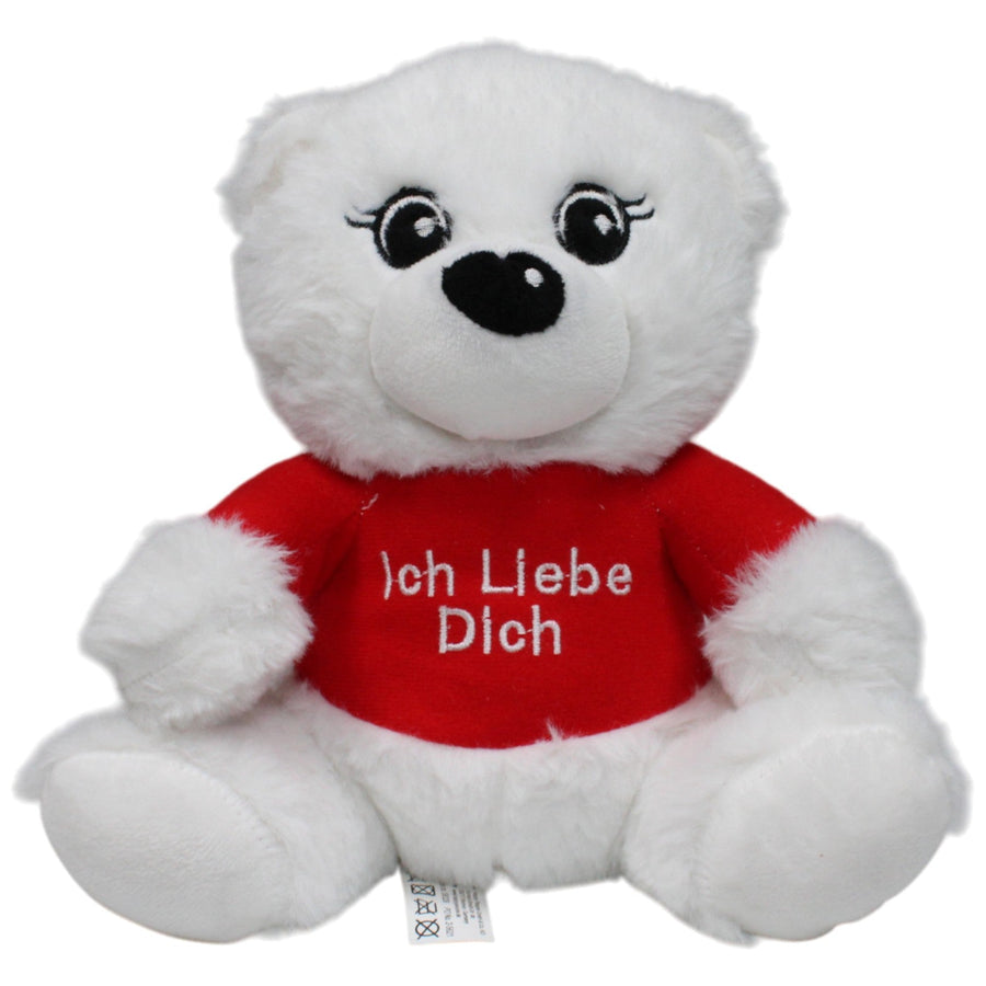 Weißer Teddybär mit Shirt "Ich Liebe Dich"