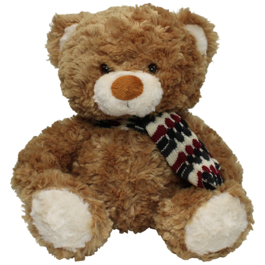 Hübscher Teddy mit Schal, sitzend