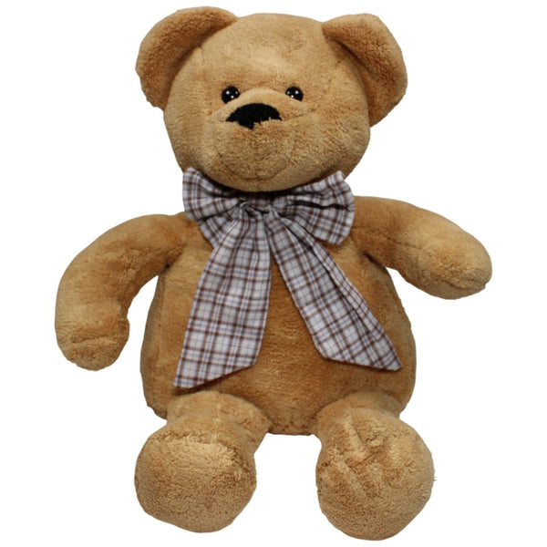 XL Teddybär mit karierter Schleife