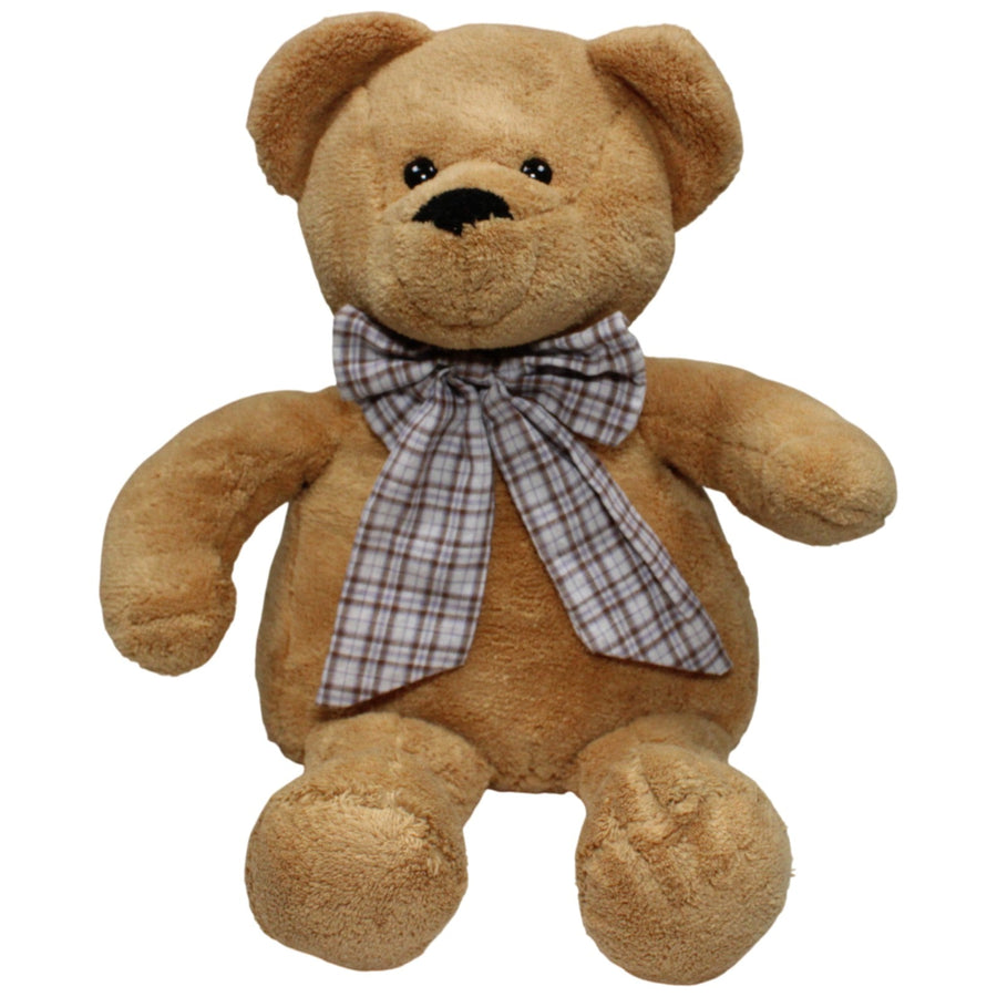 XL Teddybär mit karierter Schleife