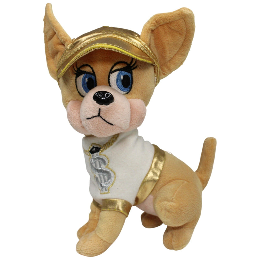 Chihuahua mit goldener Kleidung