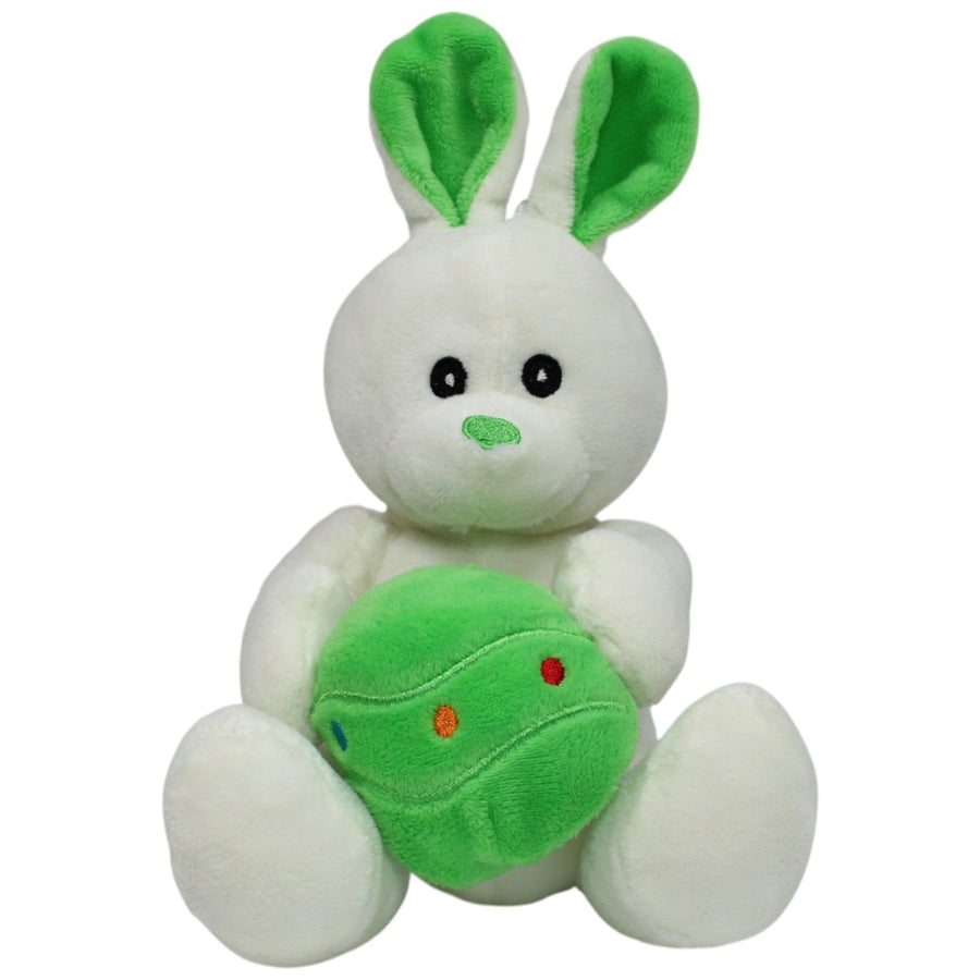 Hase mit grünem Ei, sitzend