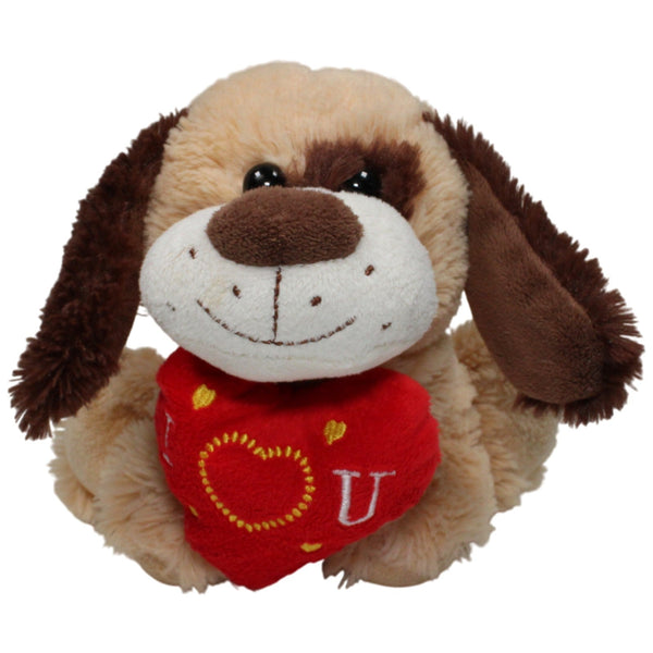 Süßer Hund mit Herz "I ❤ U", sitzend