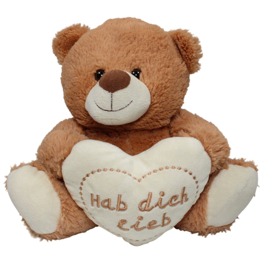 Kuschelfreund, hellbrauner Teddybär mit Herz "Hab dich lieb"