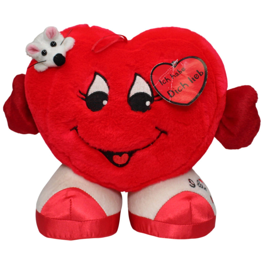 Rotes Herz mit weißer Maus
