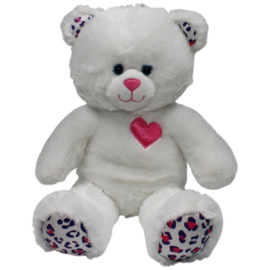 Weißer XL Teddy mit Leoparden-Muster