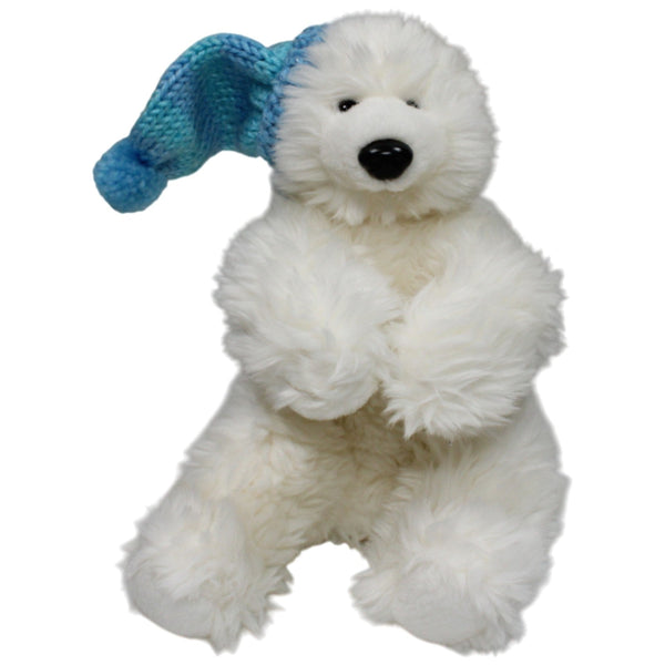 Süßer Eisbär mit blauer Mütze