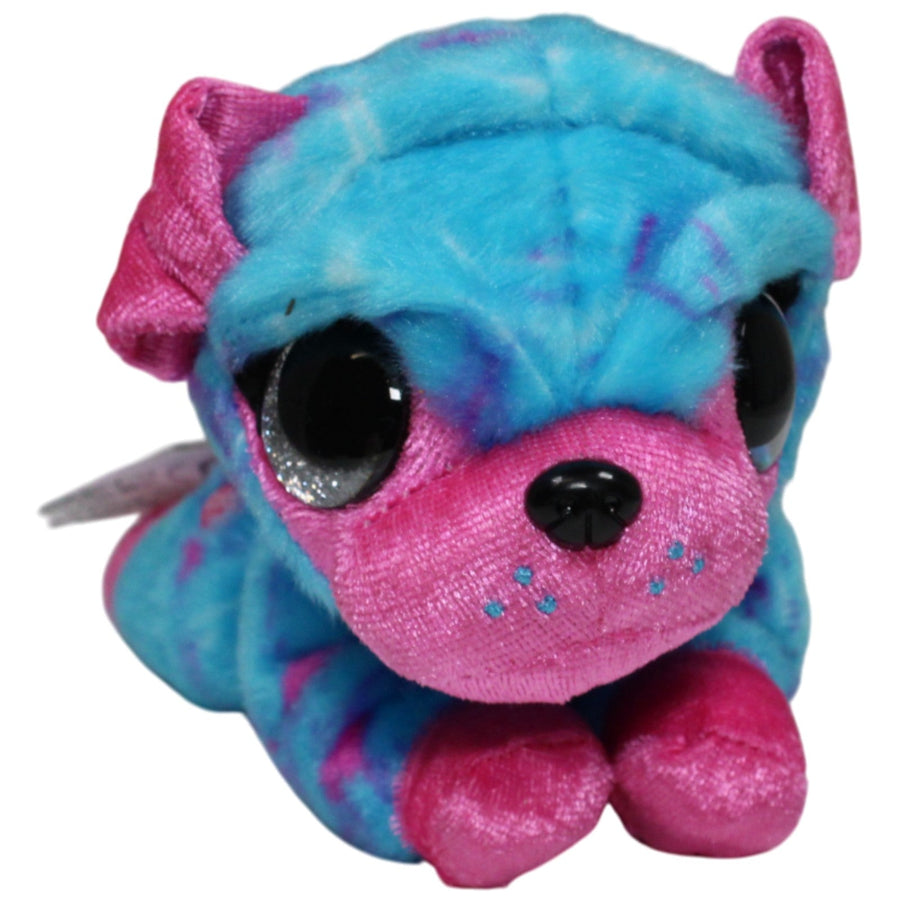 Blauer Hund mit Glitzer-Augen