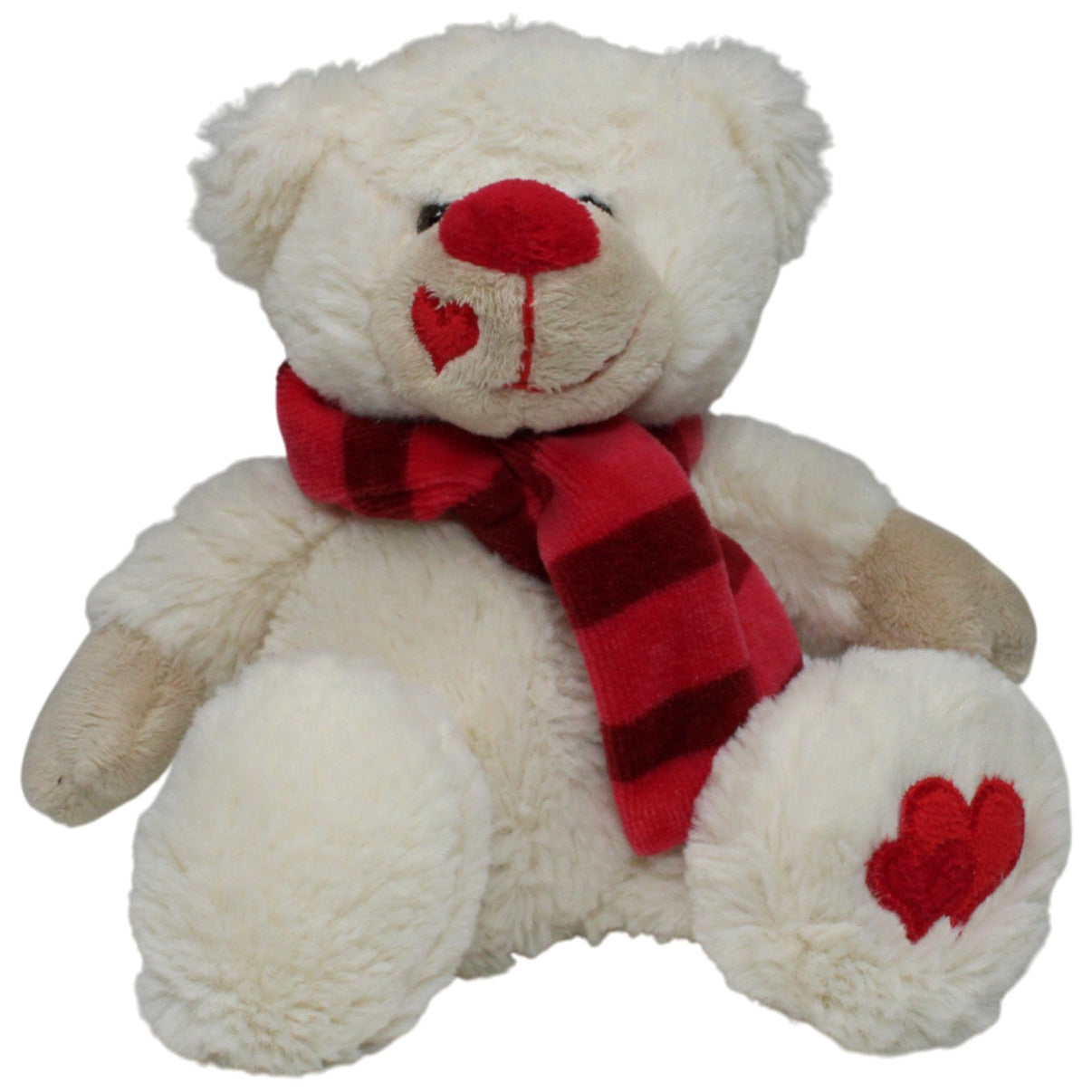 123000017896 Morgenroth Süßer weißer Bär mit rotem Schal Kuscheltier Kumpel Leo 20cm ebay - stofftiere Gebraucht