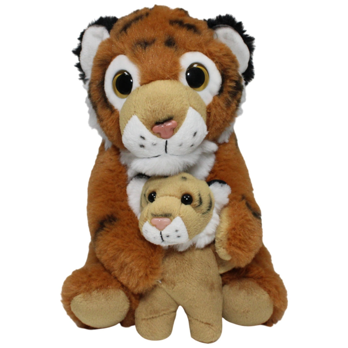 123000017913 Nature Planet Red Panda Network, Tiger mit Baby Kuscheltier Kumpel Leo 10cm 22cm Braun