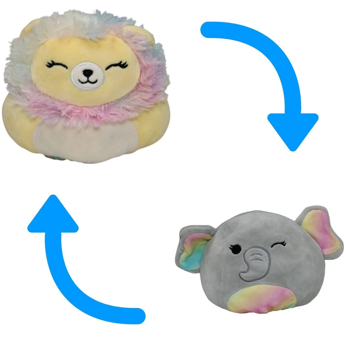 123000017922 Kellytoy Squishmallows, Flip a Mallows - Löwe & Elefant Kuscheltier Kumpel Leo 13cm ebay - stofftiere Elefant