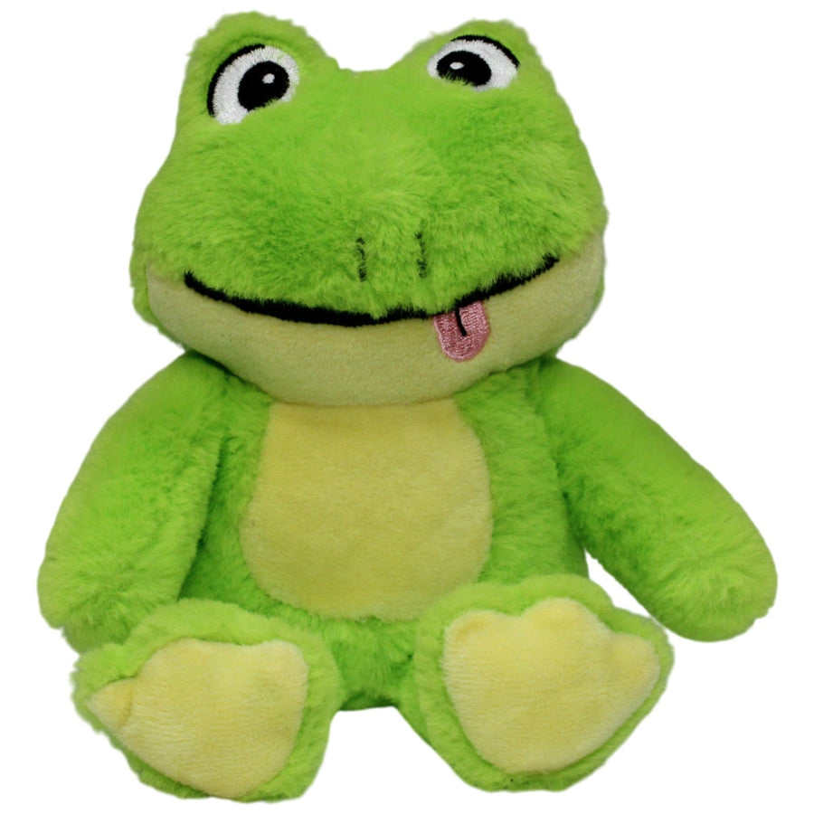 Süßer Frosch mit herausgestreckter Zunge, grün