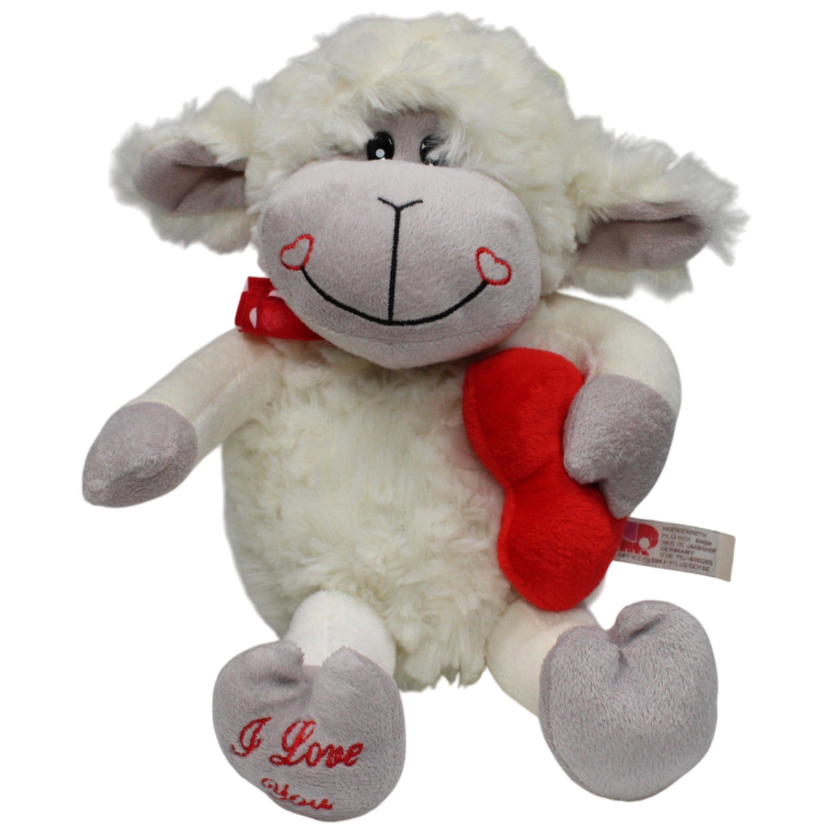 123000017934 Morgenroth Weißes Schlenker Schaf mit Herz & Halstuch, groß Kuscheltier Kumpel Leo 35cm ebay - stofftiere Gebraucht