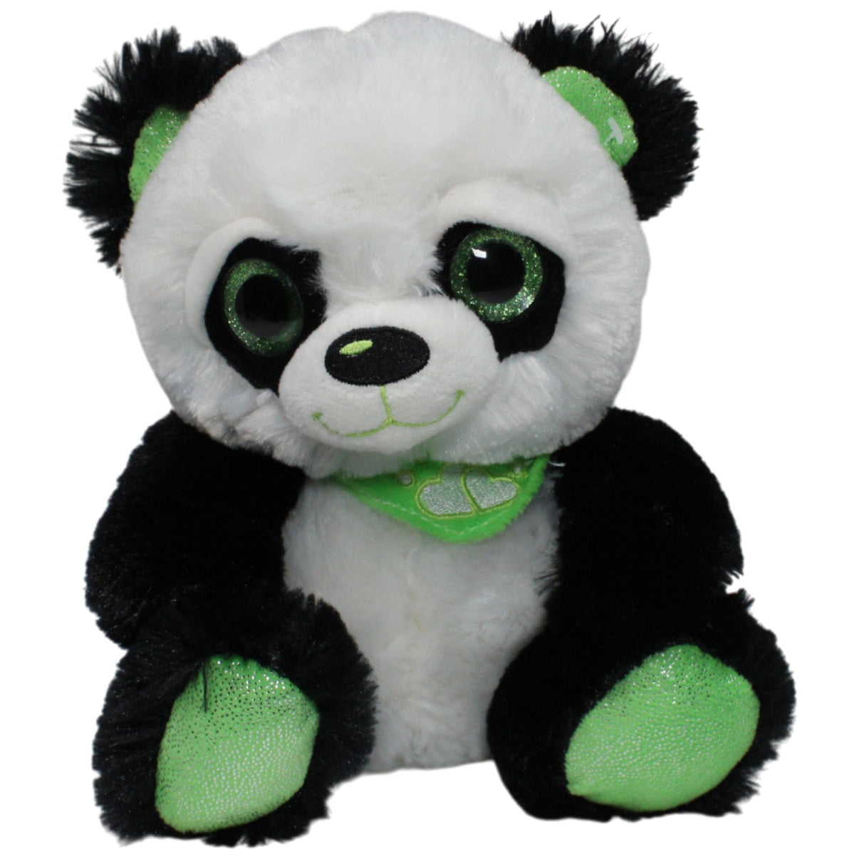 123000017938 Morgenroth Süßer Panda mit Glubschaugen & Glitzer, grün Kuscheltier Kumpel Leo 20cm ebay - stofftiere Gebraucht