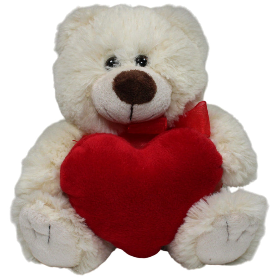 Teddybär mit Schleife und Herz, sitzend