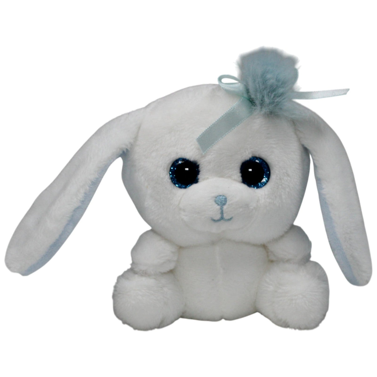 123000018011 TWJ Kleiner Hase mit langen Ohren & Glitzeraugen, weiß Kuscheltier Kumpel Leo 12cm ebay - stofftiere Gebraucht