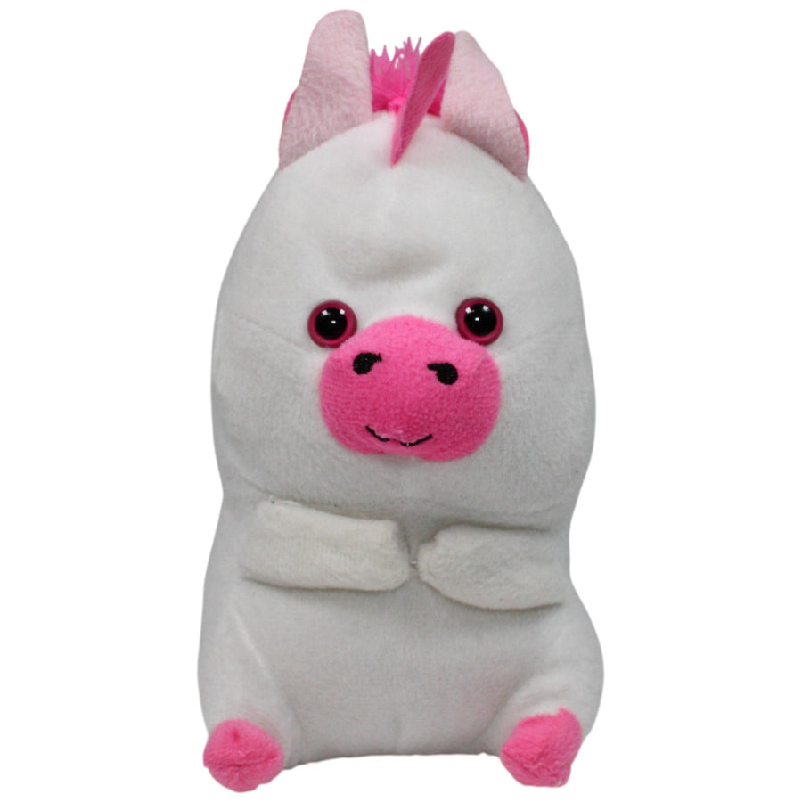 Lustiges Einhorn, weiß-pink