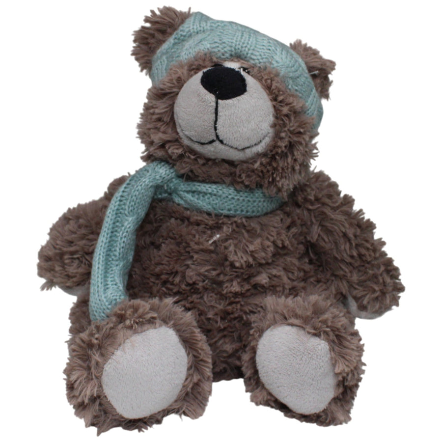 Süßer Teddy mit hellblauer Mütze & Schal