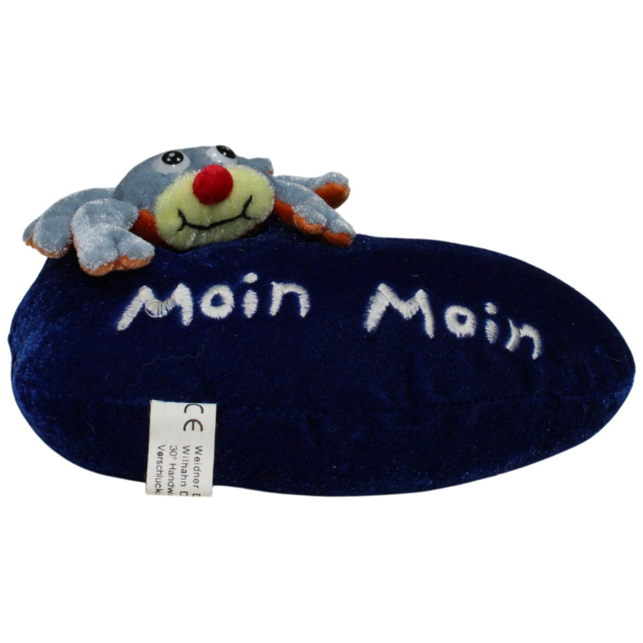 Blaues Herz mit Spinne "Moin Moin"