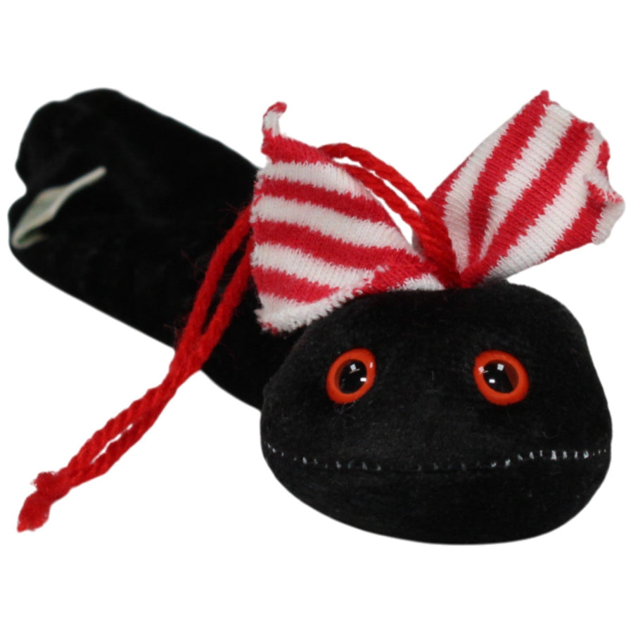 Frosch und Freunde, schwarzer Wurm mit Schleife