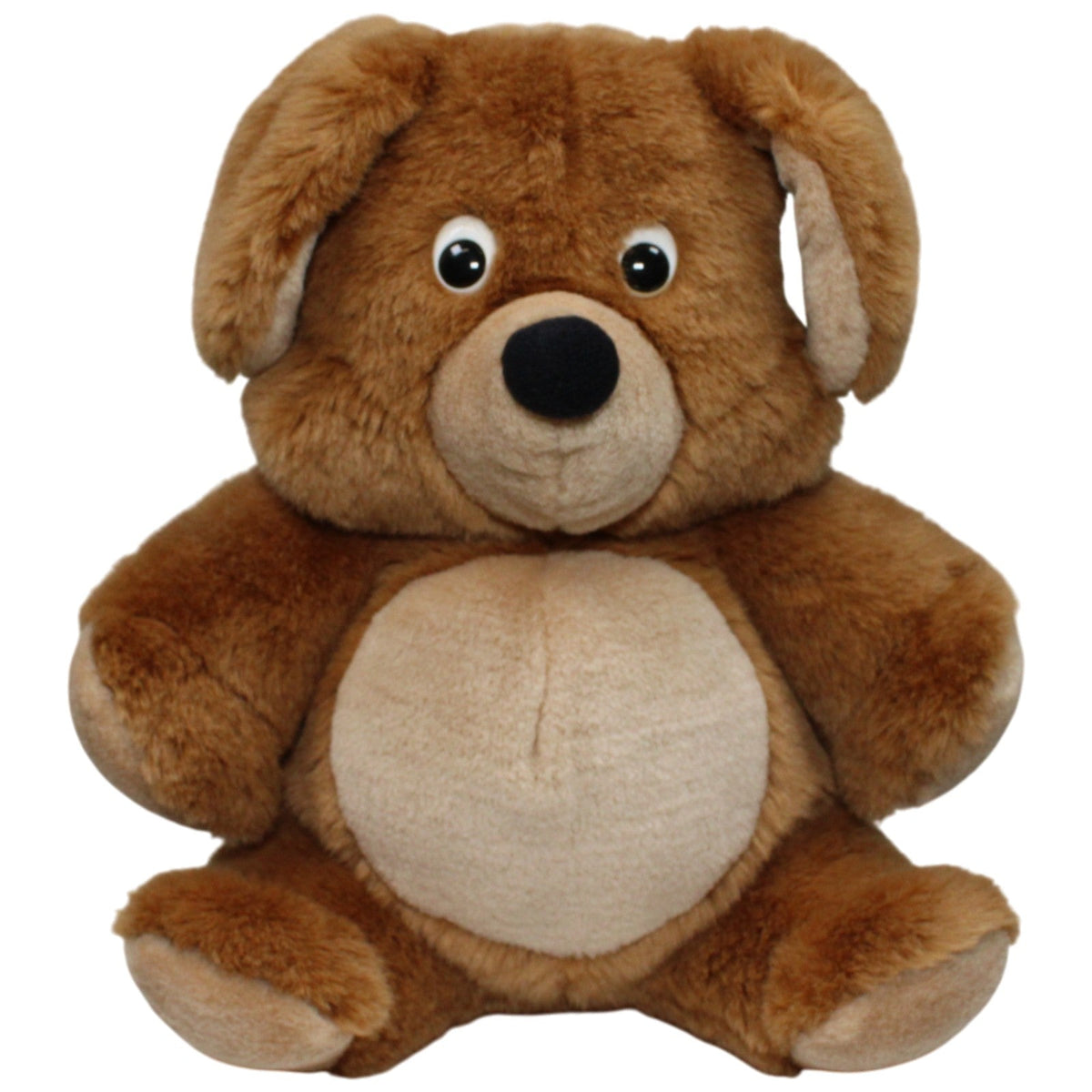 123000018213 Heunec Großer süßer Hund, braun Kuscheltier Kumpel Leo 35cm _Vintage_ Beige