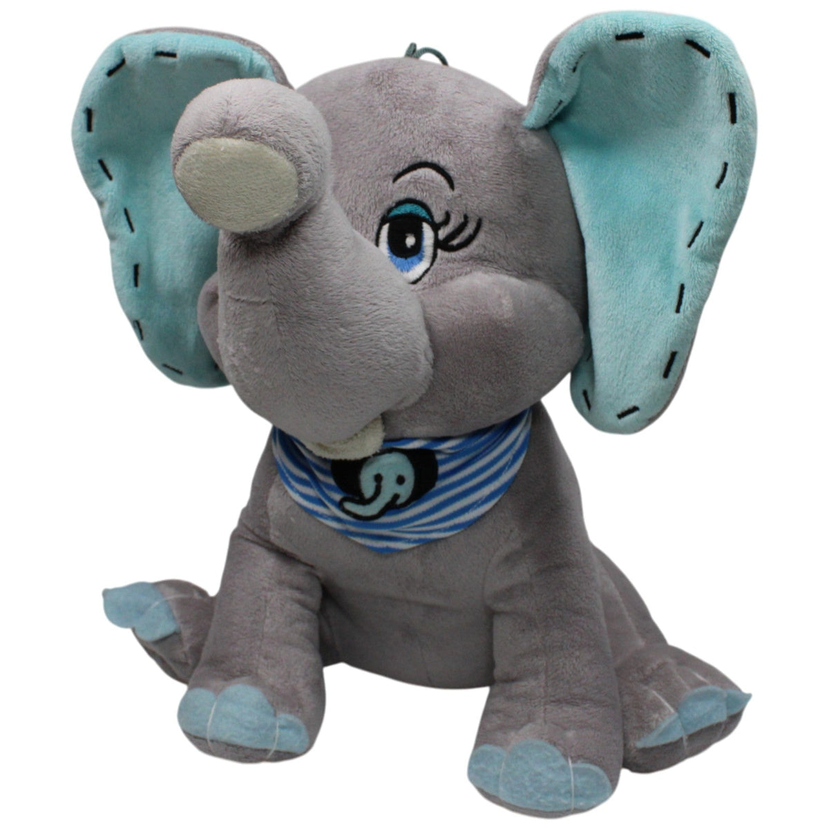 123000018219 Simex Hoan Le Großer Elefant mit Halstuch Kuscheltier Kumpel Leo 35cm Blau ebay-stofftiere