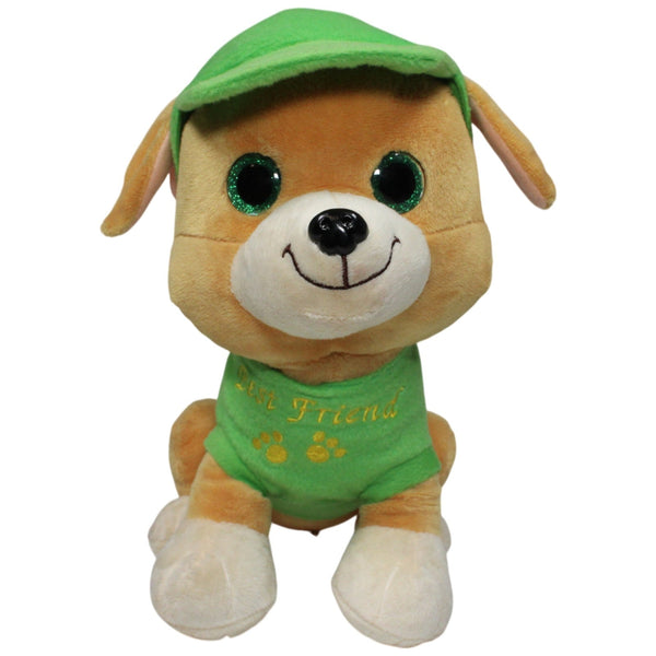 Flos Toys, Hund mit grüner Kleidung "Best Friend"