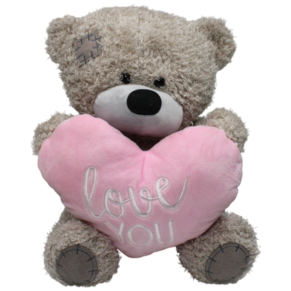 123000018287 TOYS 2 WIN Großer grauer Teddybär mit Herz "love YOU" Kuscheltier Kumpel Leo 38cm Beige ebay - stofftiere
