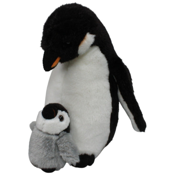 Hübscher Kaiserpinguin mit Baby