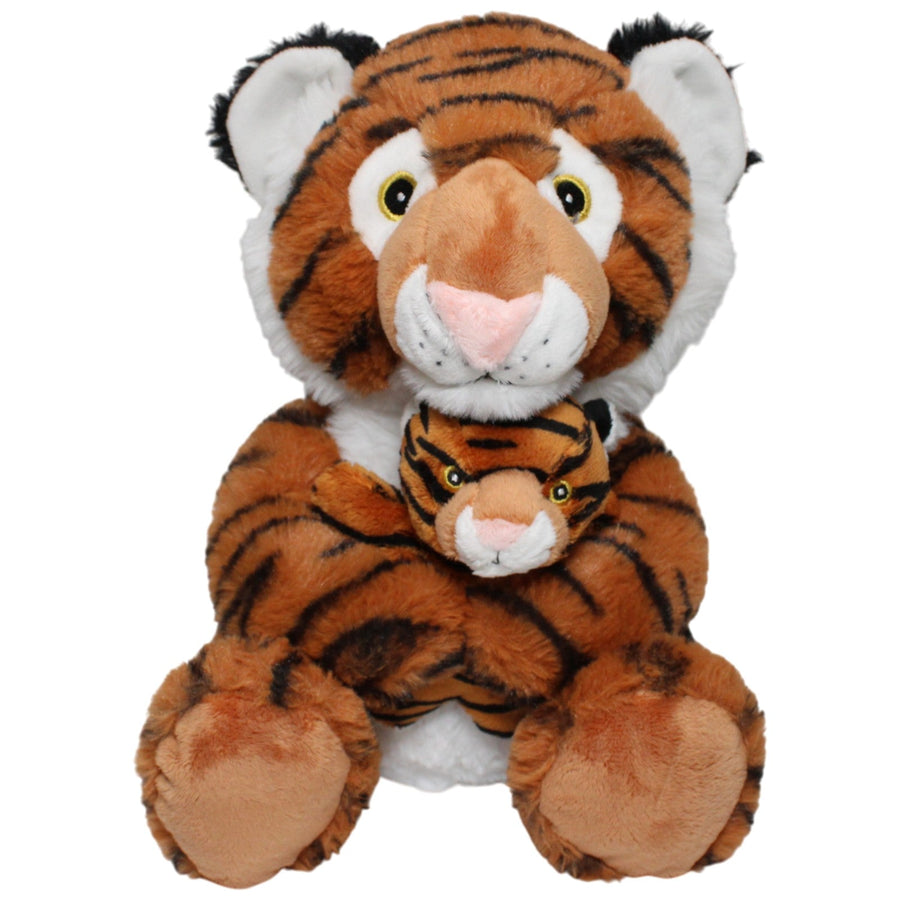 Süßer Tiger mit Baby, sitzend