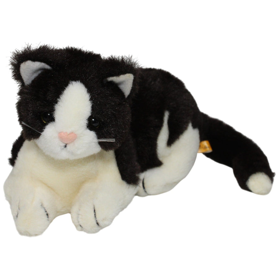Liegende Katze, schwarz-weiß
