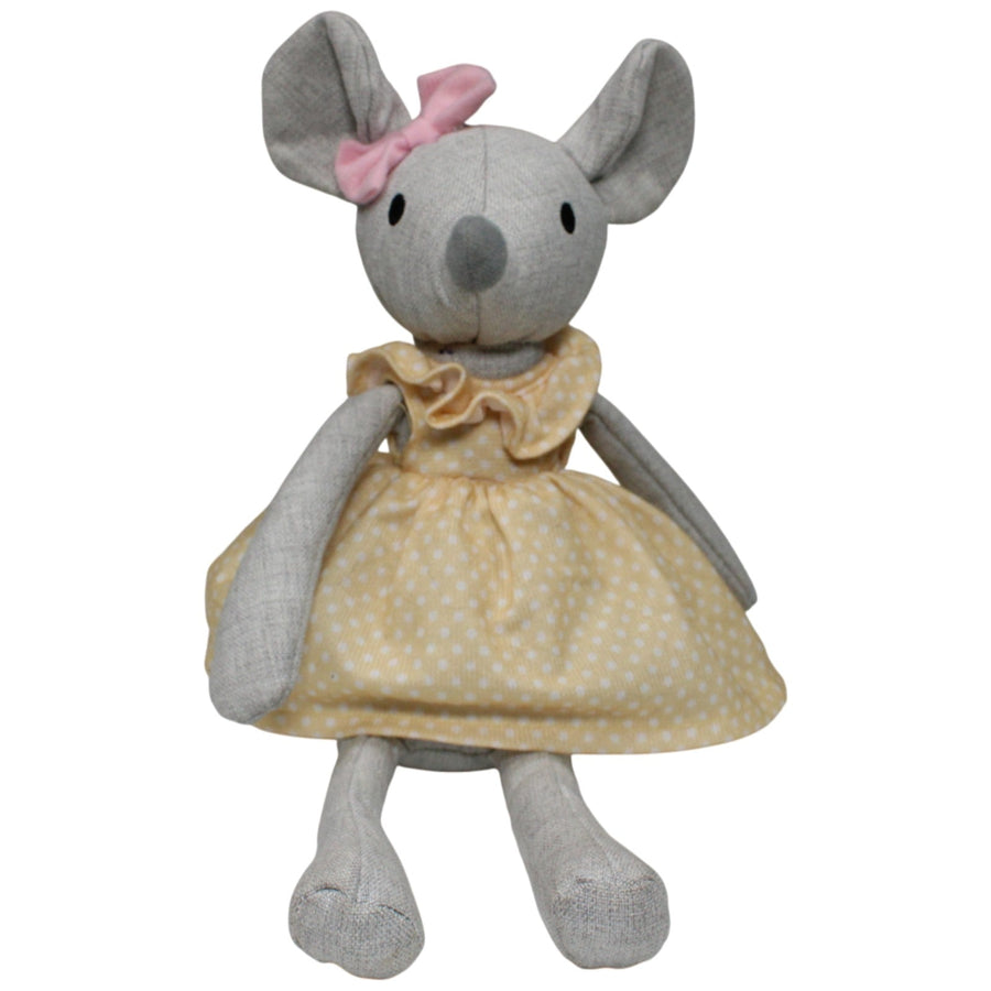 Süße Maus mit gelbem Kleid