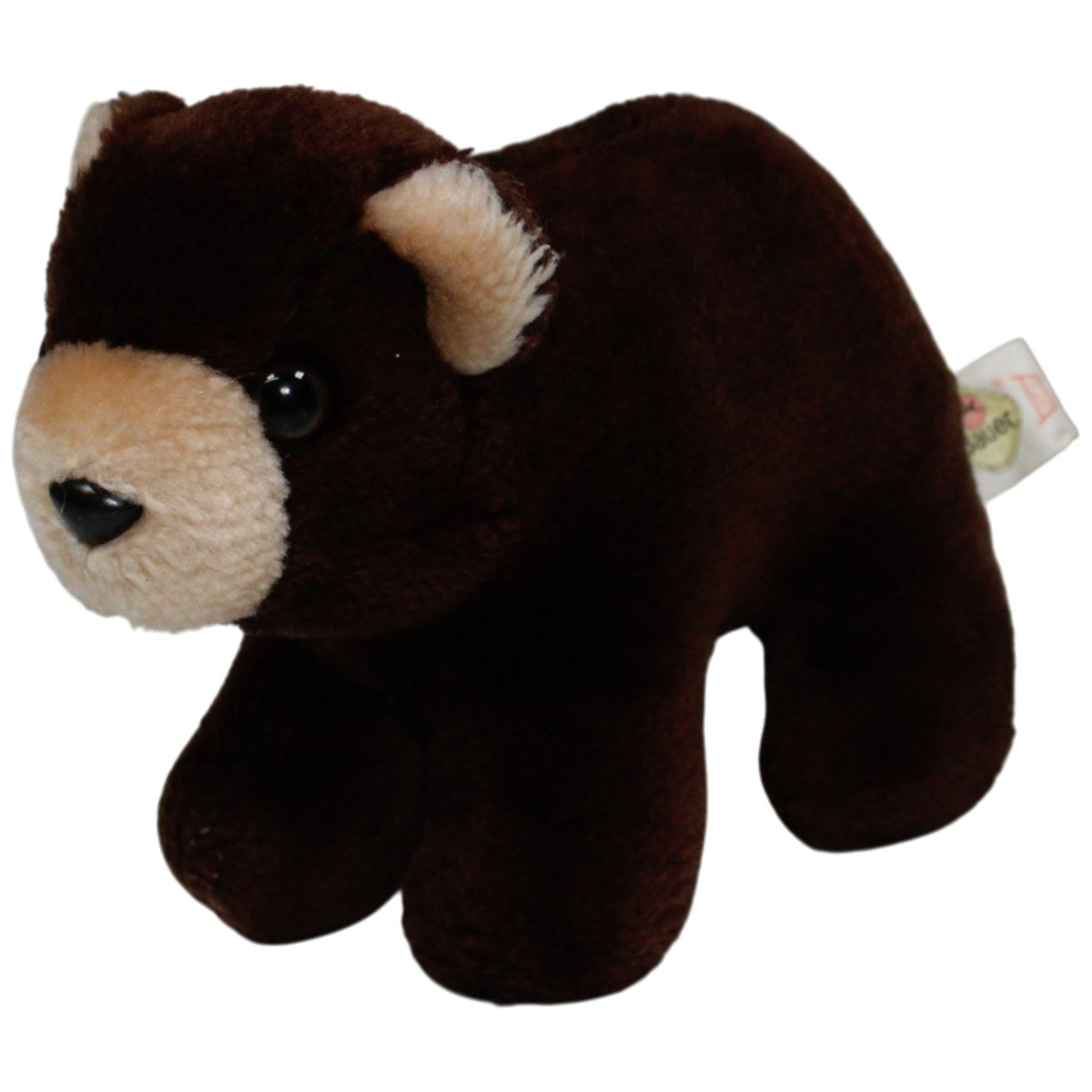123000018533 Bauer Kleiner dunkelbrauner Bär, stehend Kuscheltier Kumpel Leo 15cm Beige Braun