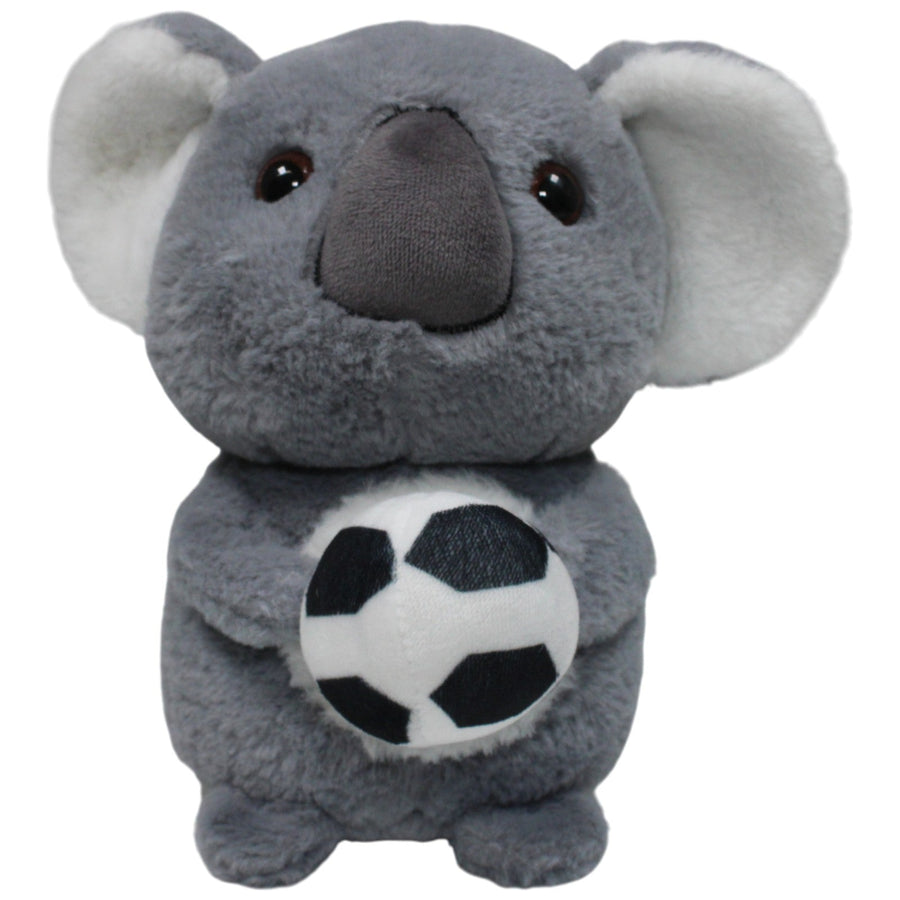 Sitzender Koala mit Fußball