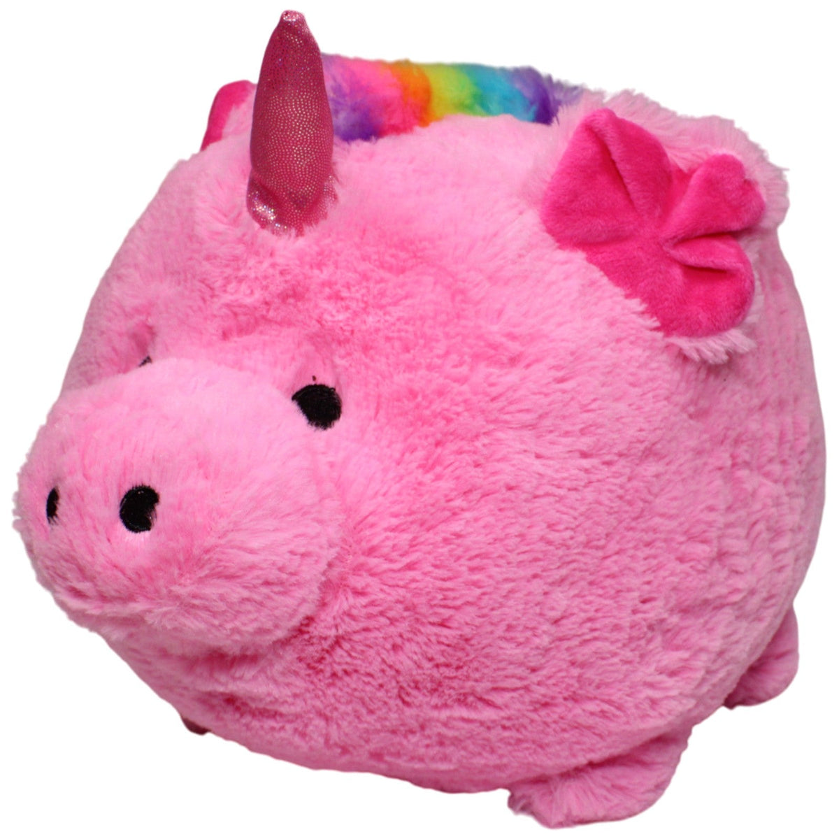 123000018682 Sunshine Loyalty Funky PIGGY family, pinkes Einhorn-Schwein mit Regenbogen-Haaren Kuscheltier Kumpel Leo 32cm ebay-20-stofftiere Gebraucht