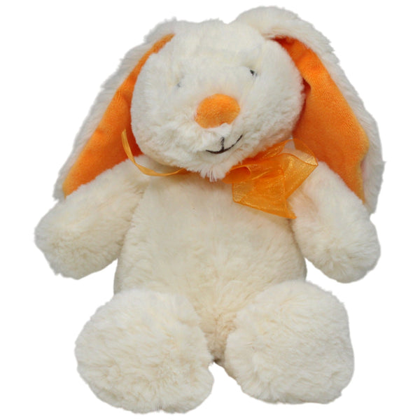 Weicher Hase mit orangen Ohren und Schleife