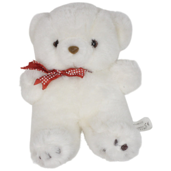 Schöner weißer Teddybär mit roter Schleife